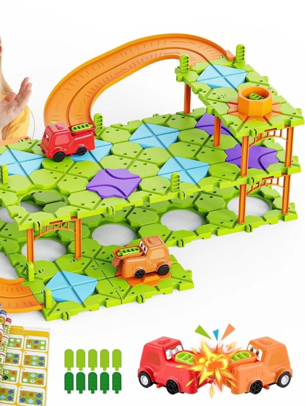 DIY STEM Board Games Kids Toys,Road Builder Educational Learning Toys for Kids